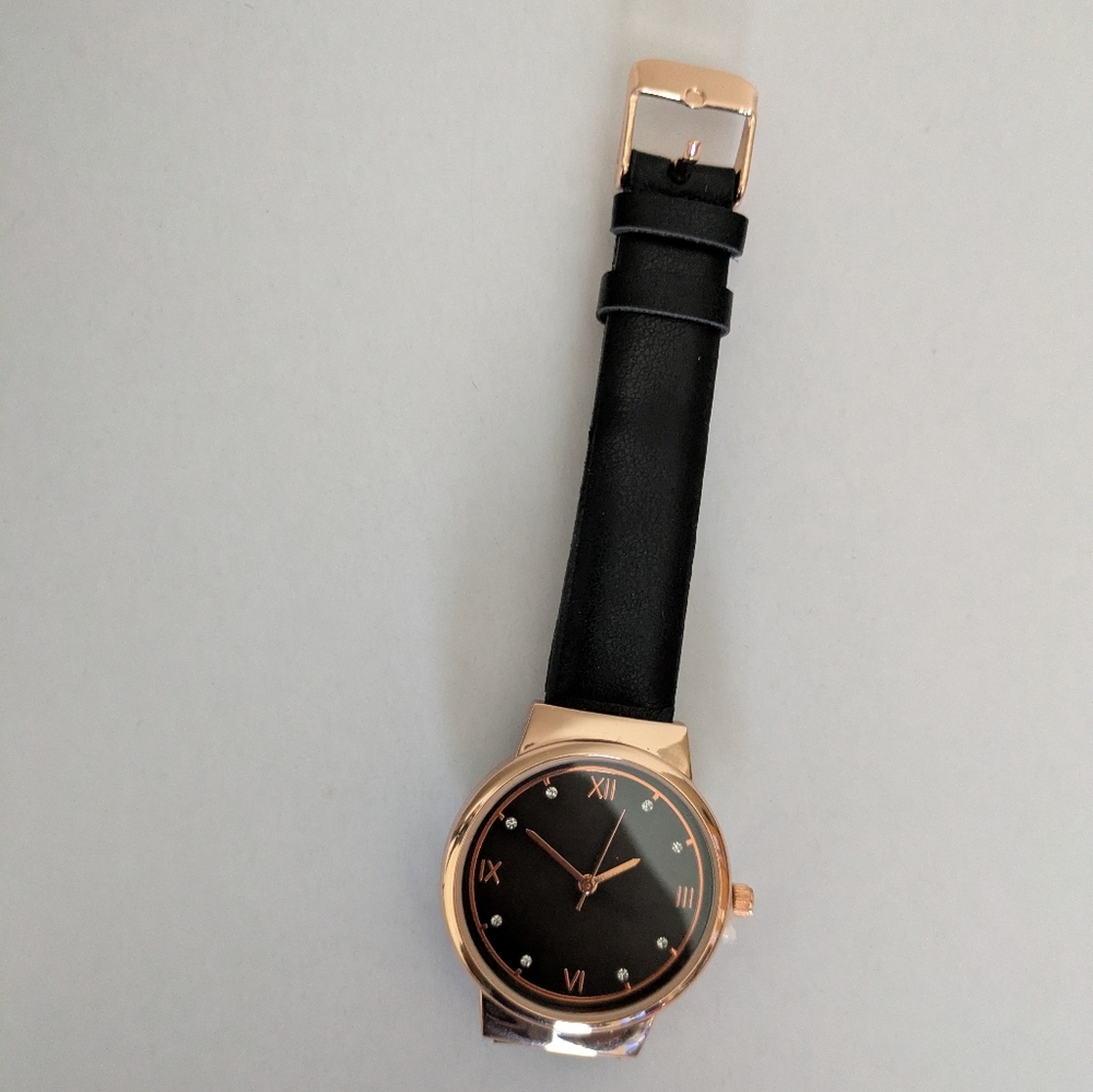 Yves Rocher Black and Gold Women's Watch